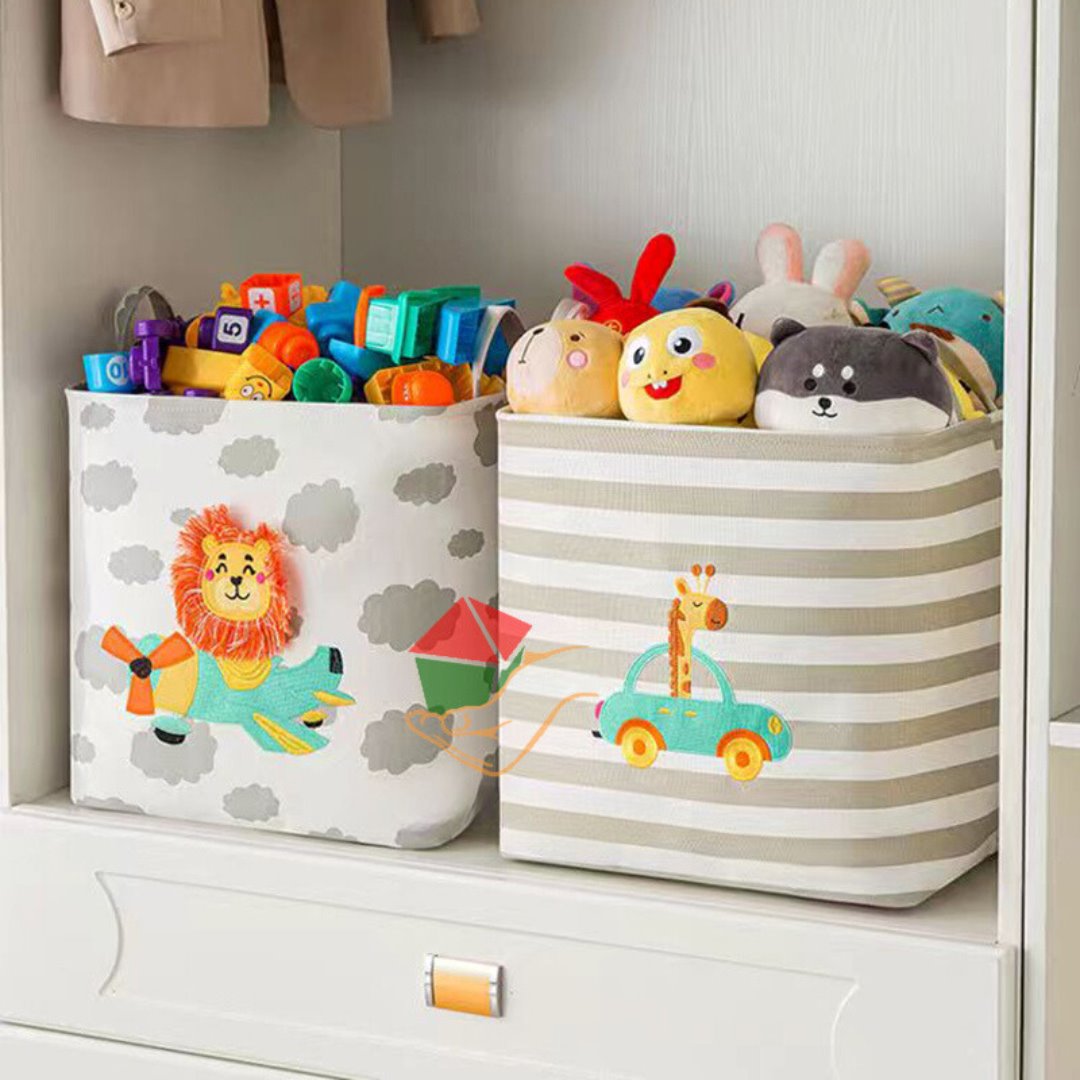 Cesto Dobrável Para Guardar Brinquedos - Leão Organizadores014 Cama Conforto