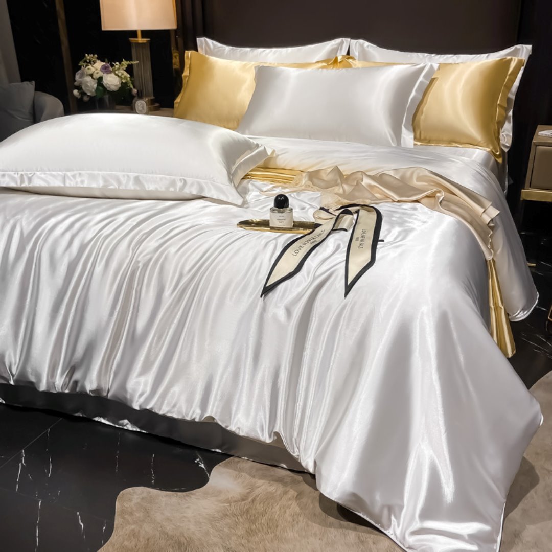 Conjunto de Cama Luxuoso com Capa de Edredão, Lençol e Fronhas - Opções para Todos os Tamanhos Roupa de Cama002 camaconforto Casal Branco
