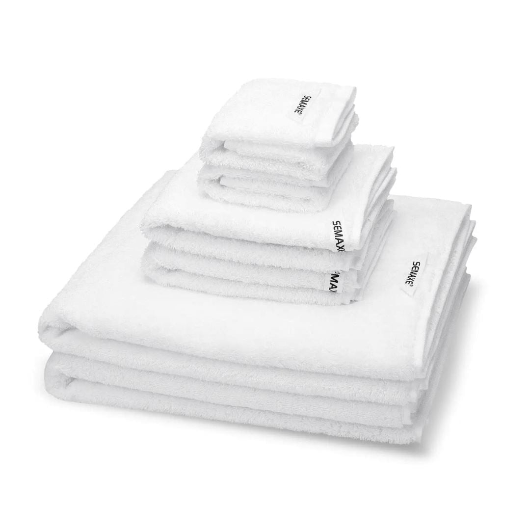 Conjunto de Toalhas de Algodão Premium 6 peças - Luxo e Durabilidade para sua Rotina - Branco Banho041 Cama Conforto Branco