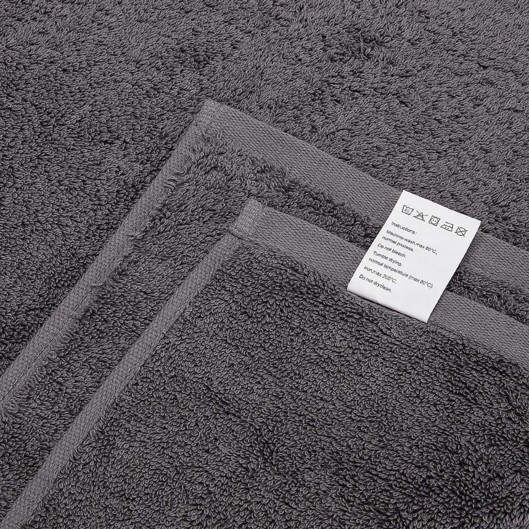 Conjunto de Toalhas de Algodão Premium 6 peças - Luxo e Durabilidade para sua Rotina - Preto Banho039 Cama Conforto