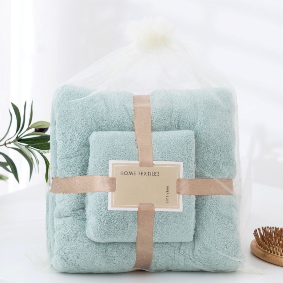 Conjunto de Toalhas de Banheiro em Microfibra - Absorção Eficiente e Maciez Superior - Verde Banho018 Cama Conforto Verde