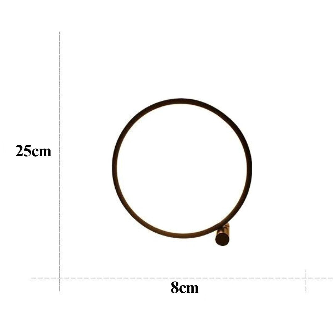 Luminária de Mesa LED Circular Dimmable USB - 3 Modos de Luz Cama Conforto