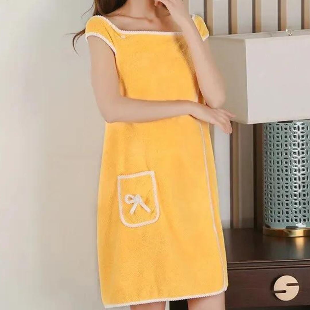 Roupão Coral Luxuoso - Conforto Absoluto e Estilo Elegante em uma Única Peça - Amarelo Banho034 Cama Conforto Amarelo