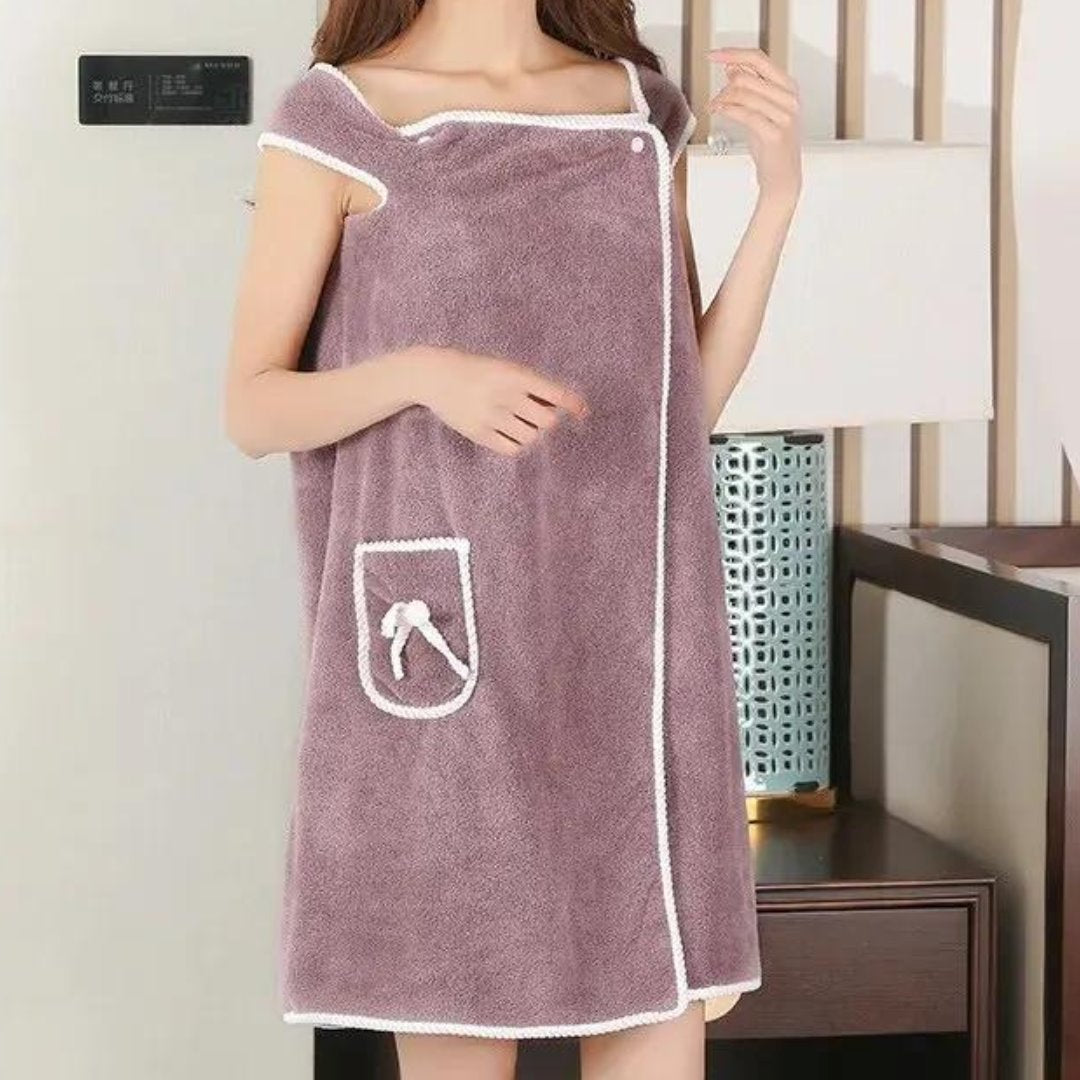 Roupão Coral Luxuoso - Conforto Absoluto e Estilo Elegante em uma Única Peça - Roxo Banho036 Cama Conforto Roxo