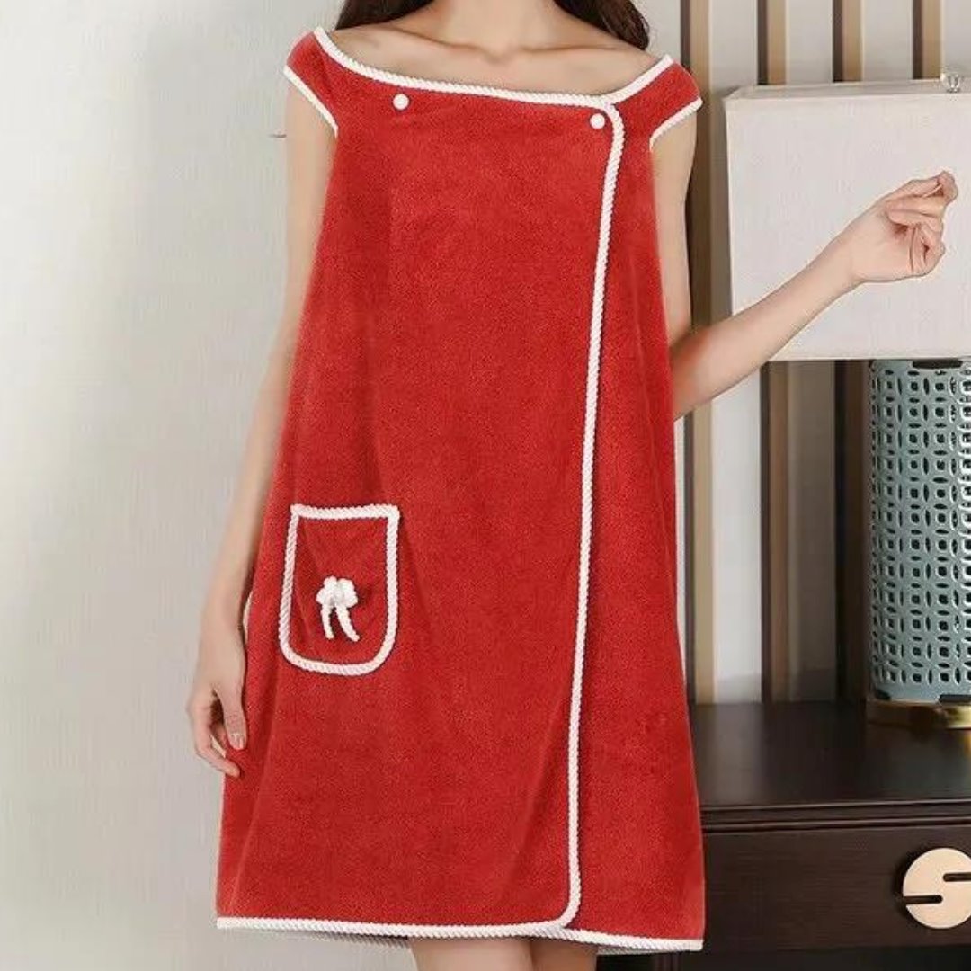 Roupão Coral Luxuoso - Conforto Absoluto e Estilo Elegante em uma Única Peça - Vermelho Banho037 Cama Conforto Vermelho