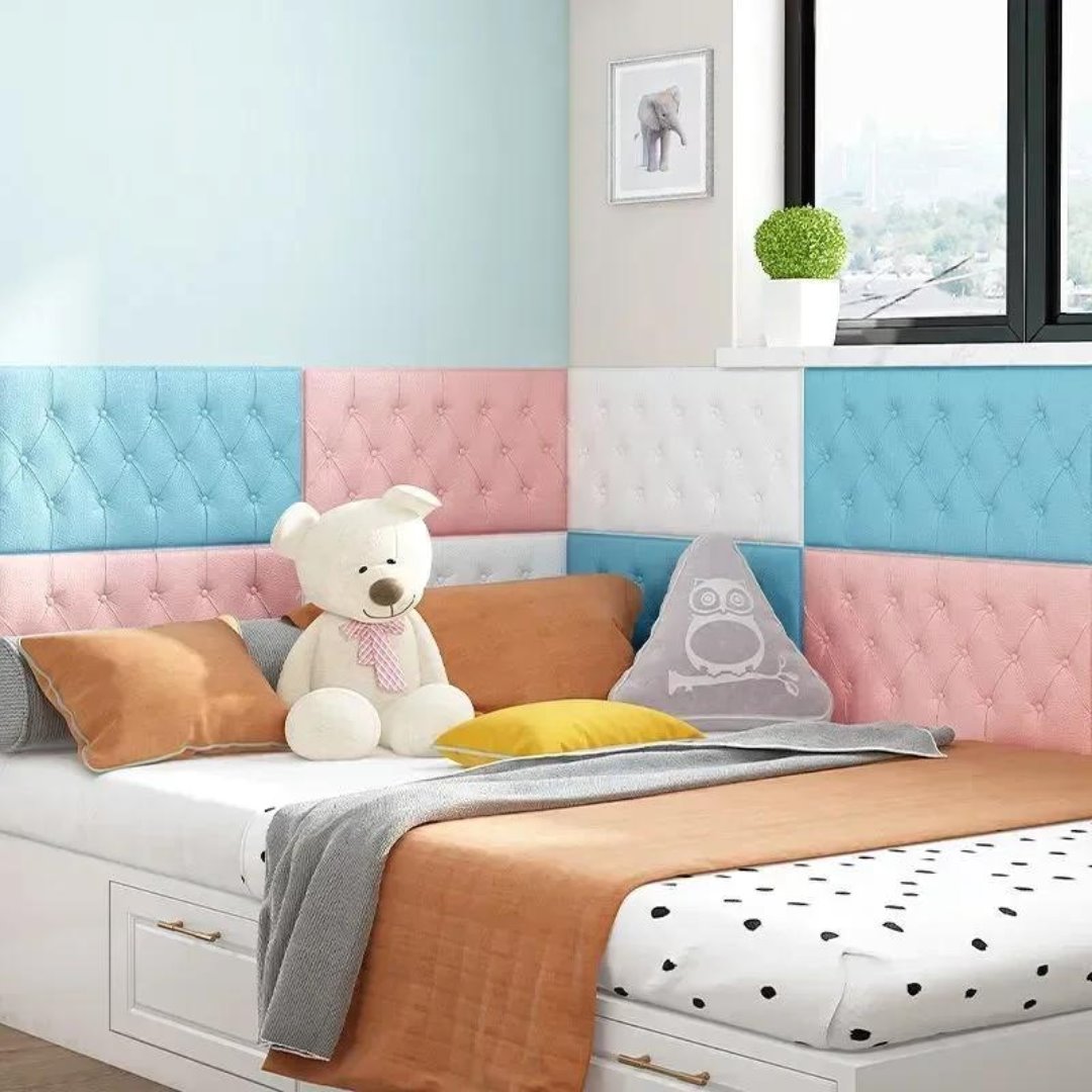 Adesivo 3D Soft para Cabeceira - Decoração de Casa com Auto-adesivo Cabeceiras001 Cama Conforto 