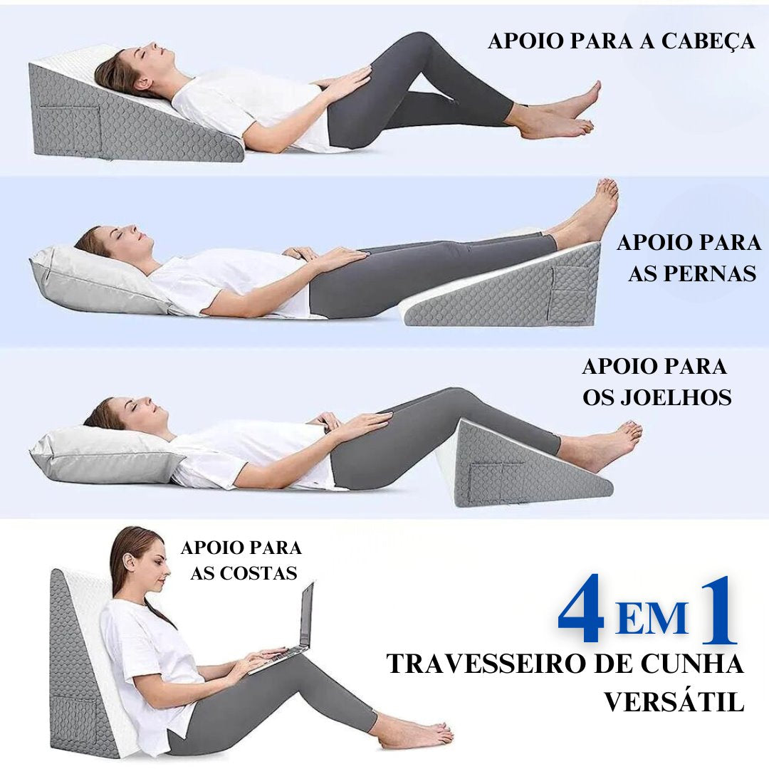 Almofada Anti Refluxo - Noites Relaxantes Travesseiros004 Cama Conforto 
