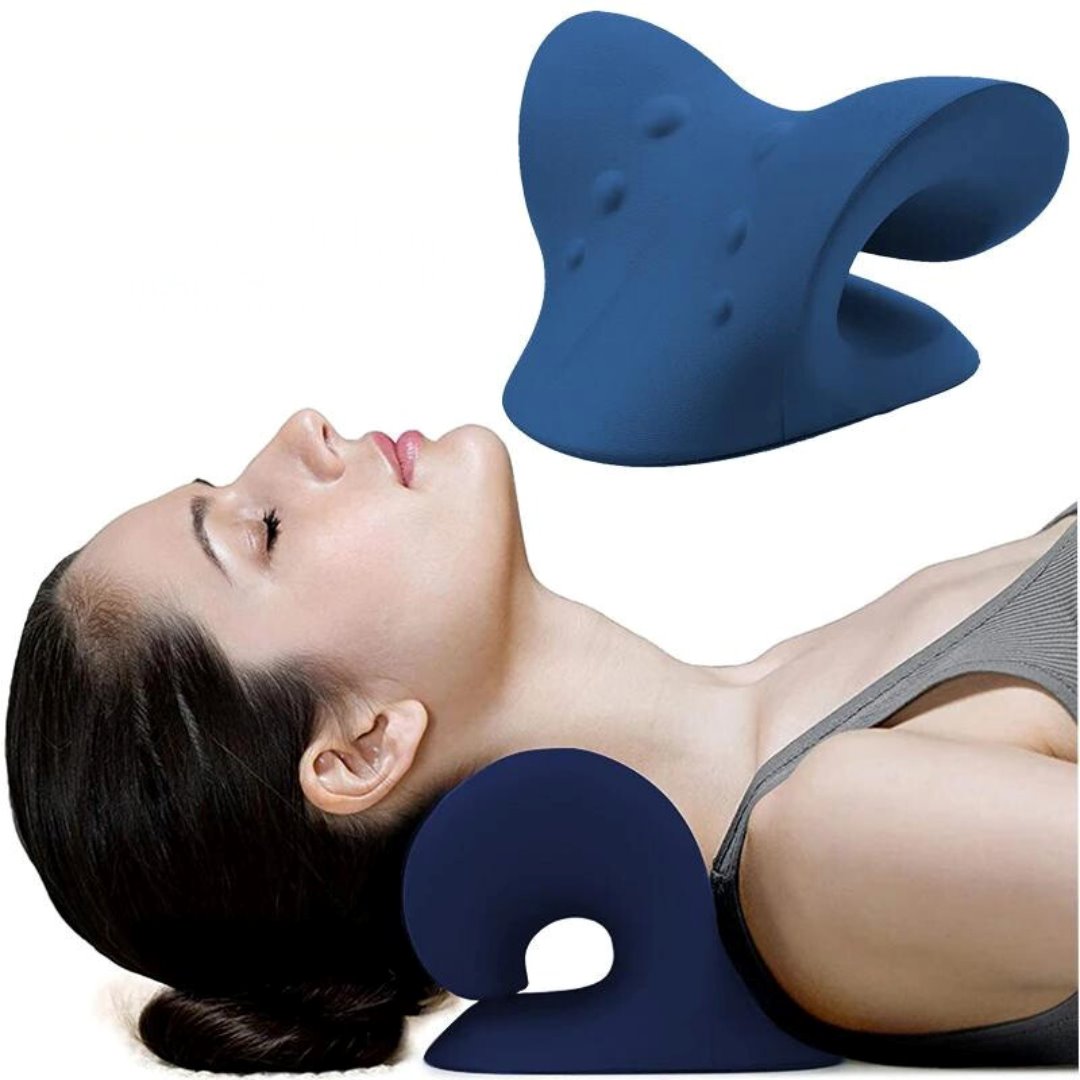 Almofada Cervical: Alívio Imediato e Relaxamento Travesseiros006 Cama Conforto Azul Marinho 