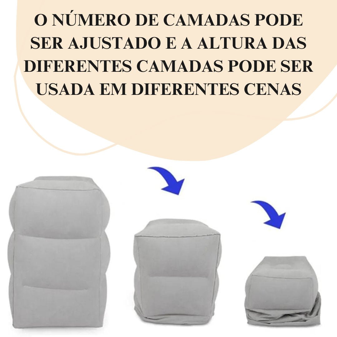 Almofada Inflável ComfortPé - Viagens Relaxantes! Travesseiros009 Cama Conforto 