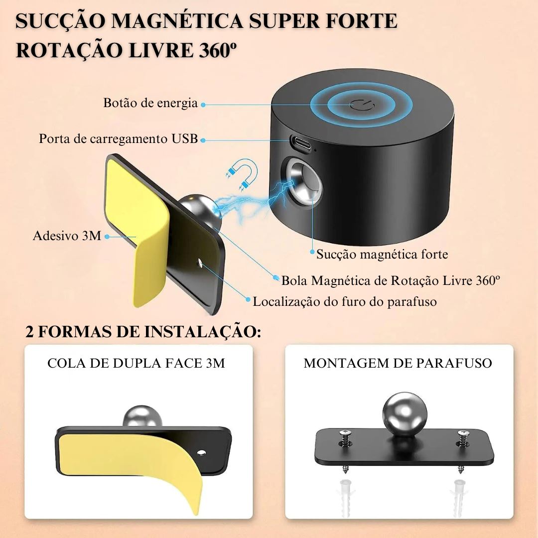 Arandela de Parede LED com Controle de Toque e 3 Modos de Cor Iluminação011 Cama Conforto 