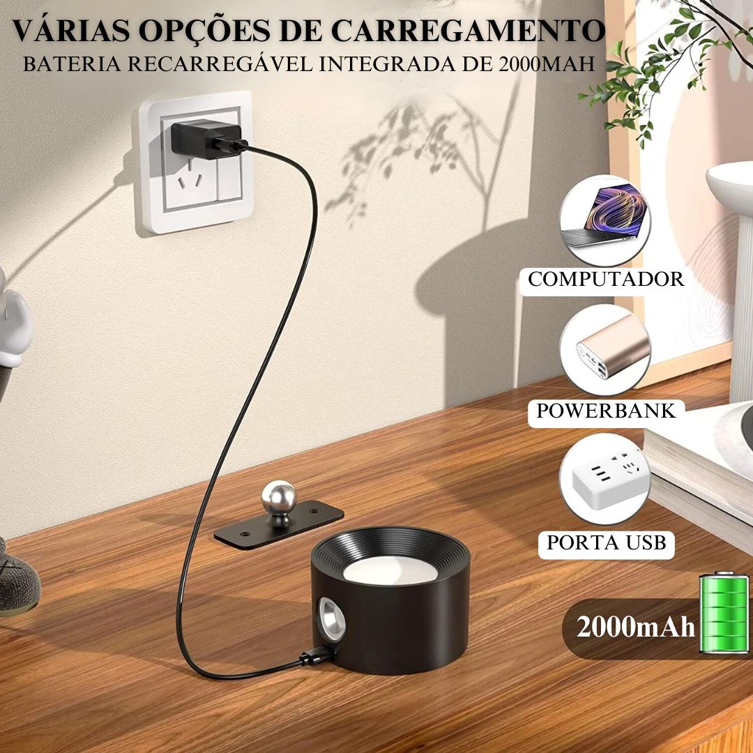 Arandela de Parede LED com Controle de Toque e 3 Modos de Cor Iluminação011 Cama Conforto 