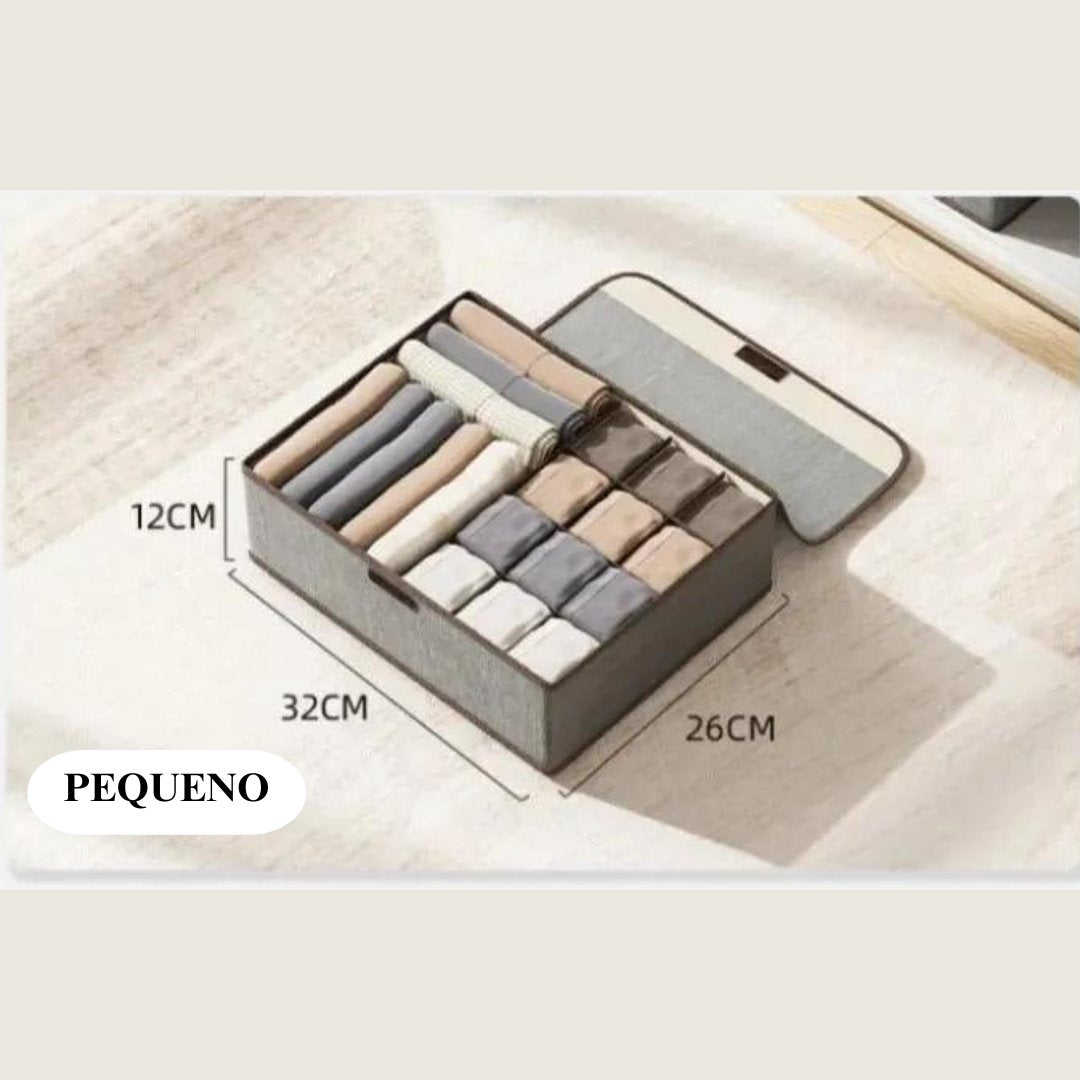 Caixa Organizadora 3-em-1 de Algodão e Linho - Estilo Moderno para Organização Doméstica Organizadores004 Cama Conforto 