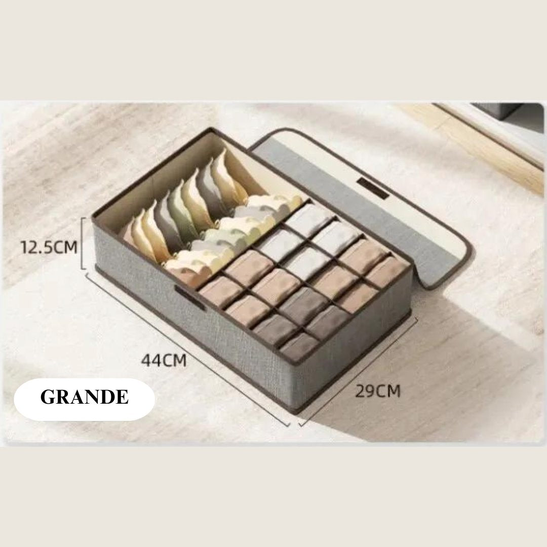 Caixa Organizadora 3-em-1 de Algodão e Linho - Estilo Moderno para Organização Doméstica Organizadores004 Cama Conforto 