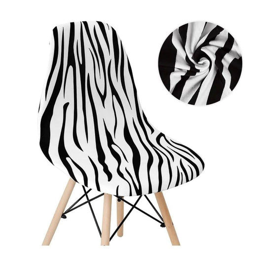 Capa de Cadeiras Estampadas em Poliéster - Elegância e Proteção para sua Casa - Selva Zebra CapasSofaCadeira032 Cama Conforto Selva Zebra 4 Capas 