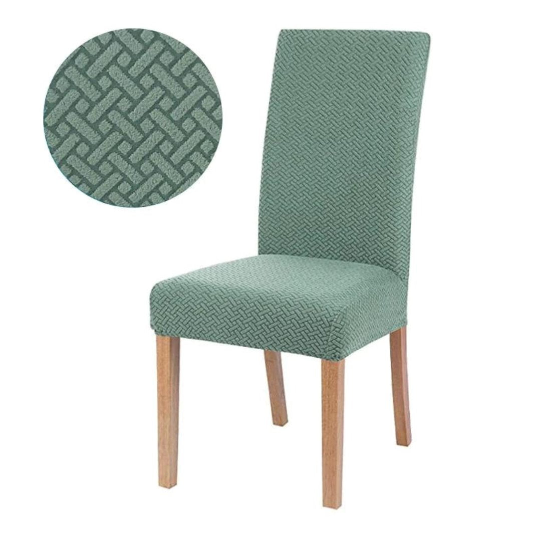 Capa Elegance em Jacquard para Cadeiras - Proteção e Estilo para sua Sala de Jantar CapasSofaCadeira003 Cama Conforto 4 Capas Verde 