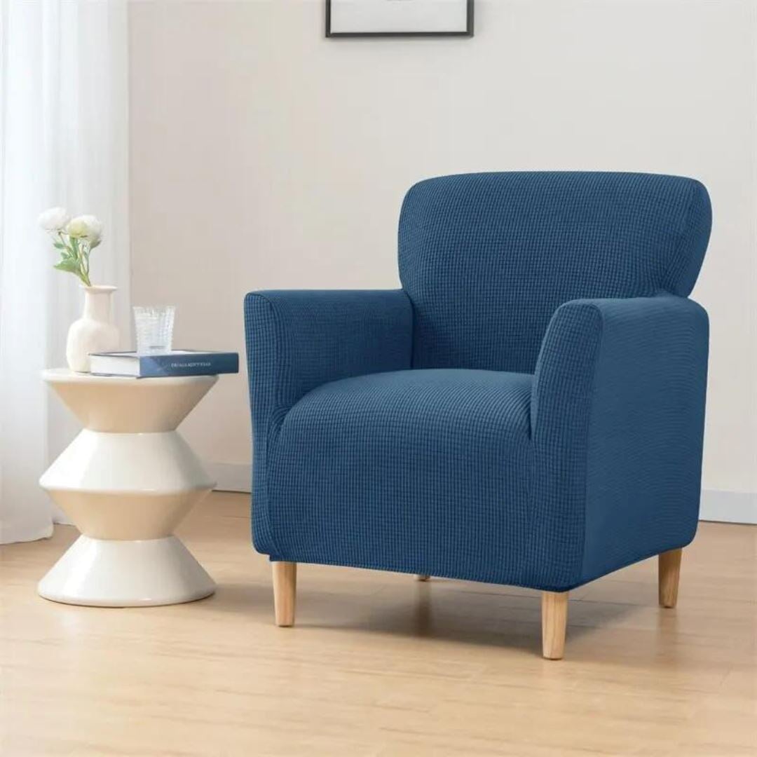 Capa Elegante para Poltrona em Tecido Polar - Proteção e Estilo para a Sua Casa - Azul CapasSofaCadeira050 Cama Conforto Azul 