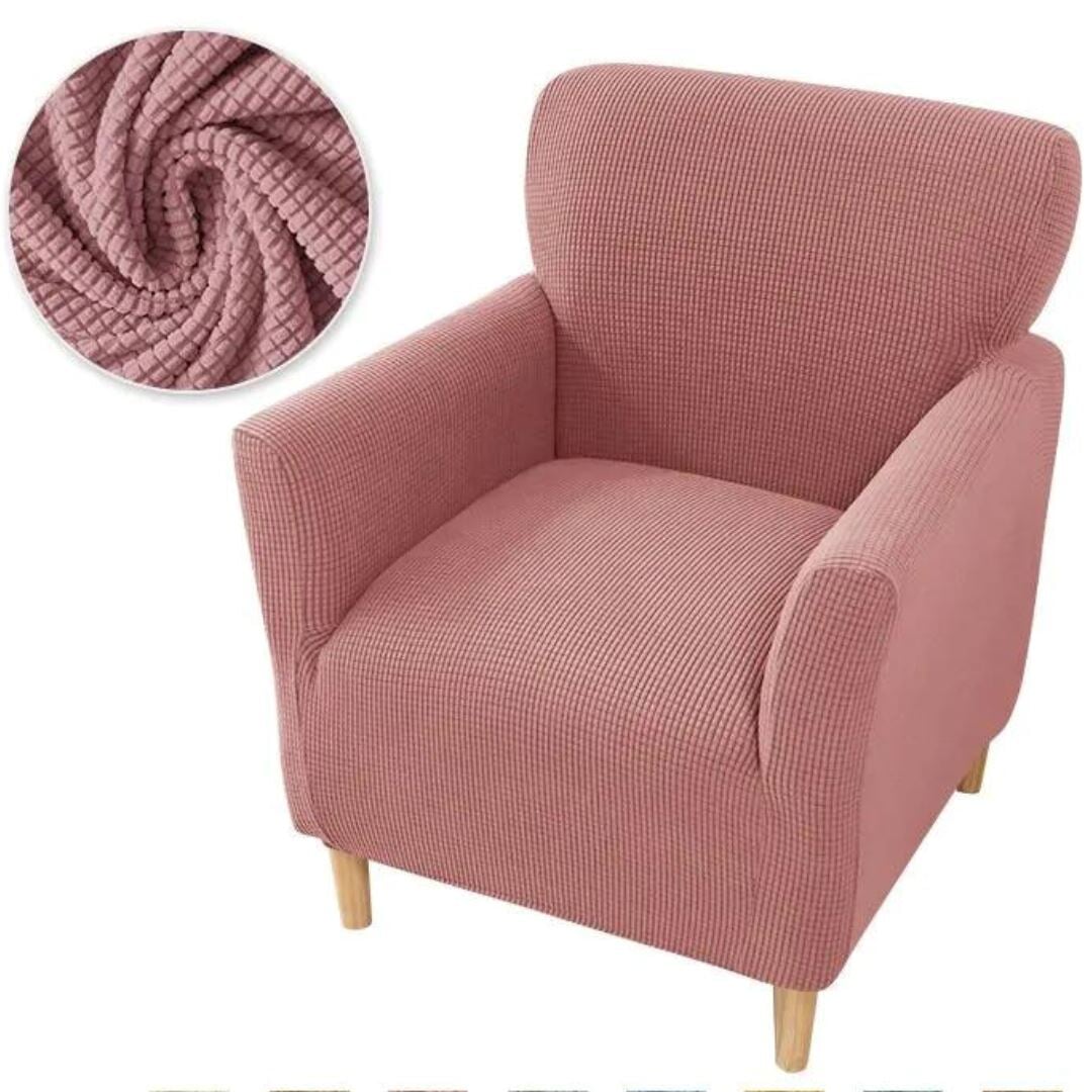 Capa Elegante para Poltrona em Tecido Polar - Proteção e Estilo para a Sua Casa - Rosa CapasSofaCadeira049 Cama Conforto 