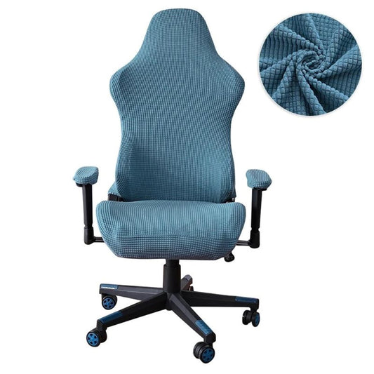 Capa Ergonômica para Cadeira de Computador - Com 4 Peças CapasSofaCadeira009 Cama Conforto Azul 