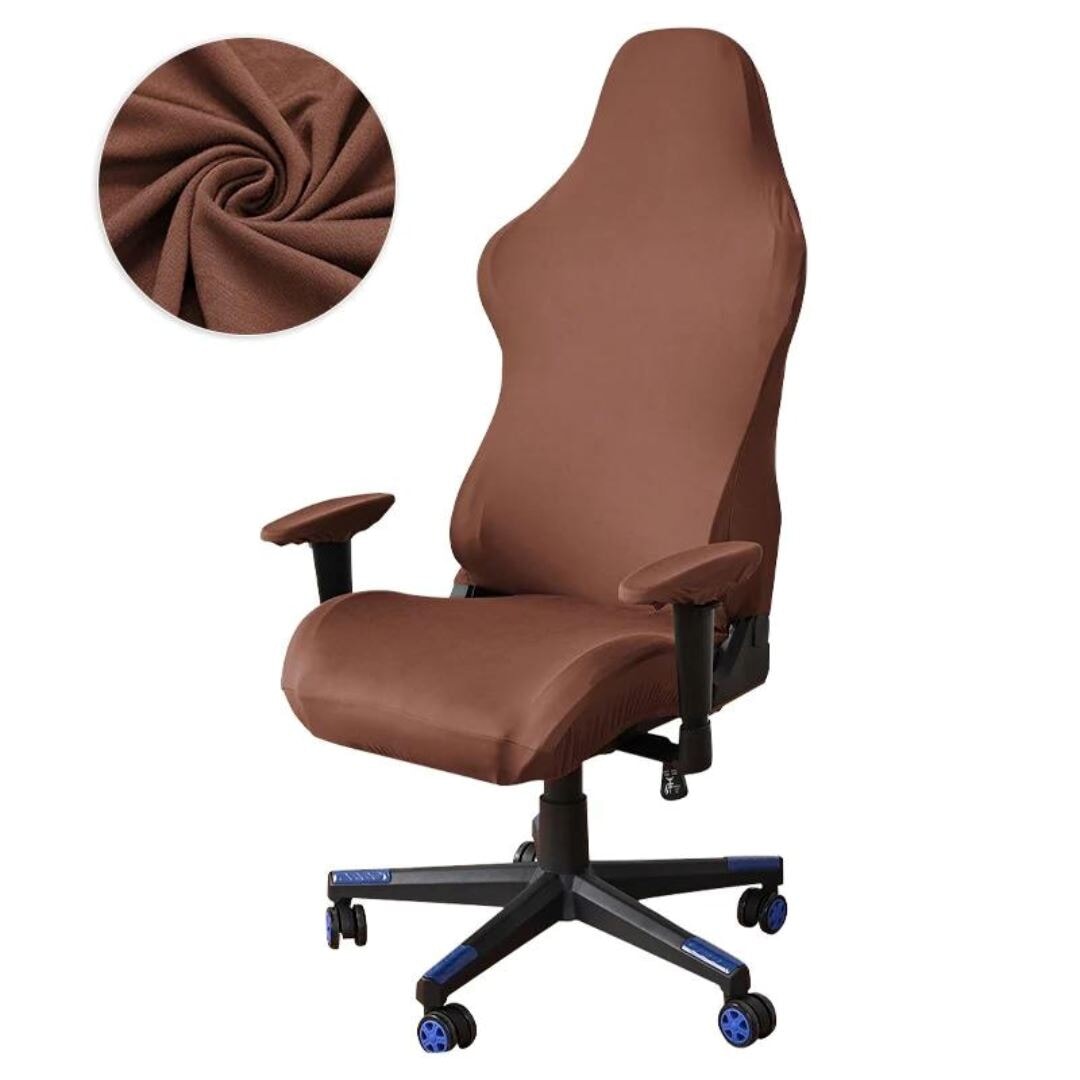 Capa Ergonômica para Cadeira de Computador - Com 4 Peças - Marrom CapasSofaCadeira046 Cama Conforto Marrom 