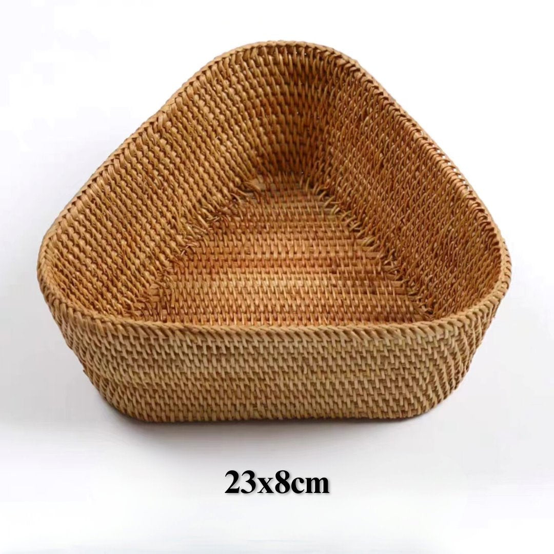 Cesta de Vime Rattan Artesanal Triangular Organizadores007 Cama Conforto 