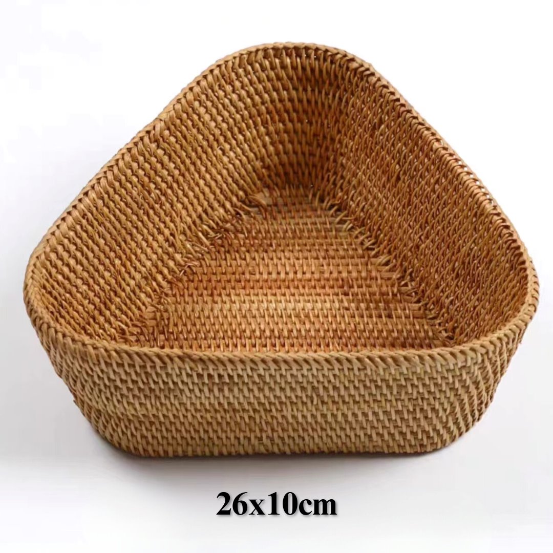 Cesta de Vime Rattan Artesanal Triangular Organizadores007 Cama Conforto G 