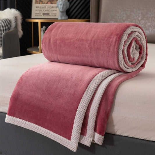 Cobertor de Veludo de Dupla Face - Aconchego e Versatilidade - Rosa Cobertores035 Cama Conforto Solteiro (150x200cm) Rosa 