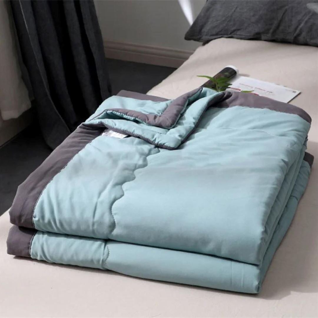 Colcha Lavável de Algodão para Ar Condicionado - Conforto e Versatilidade em um Único Produto - Verde Cobertores051 Cama Conforto 100x140cm Verde 