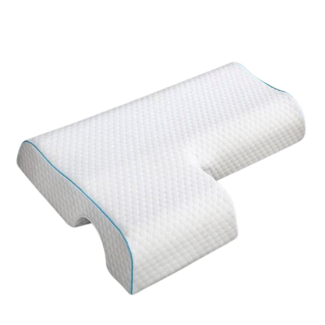 ErgoDuo - Almofada Ortopédica de Espuma de Memória para Casais: Conforto e Suporte Travesseiros010 Cama Conforto Braço Direito 