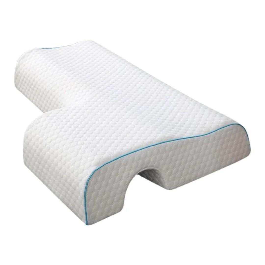 ErgoDuo - Almofada Ortopédica de Espuma de Memória para Casais: Conforto e Suporte Travesseiros010 Cama Conforto Braço Esquerdo 