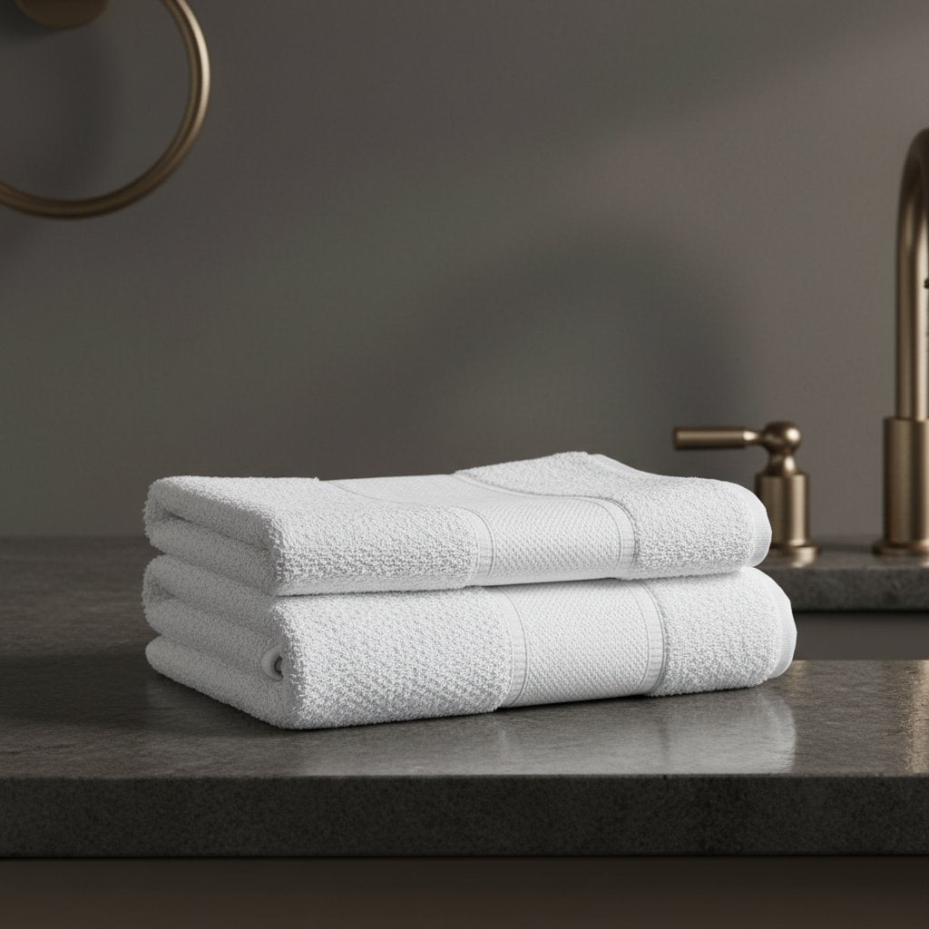 Jogo de Toalhas Noblesse Concept 5 Peças - 100% Algodão com Barra Decorativa e Toque Extra Macio BanhoNacional003 Cama Conforto 