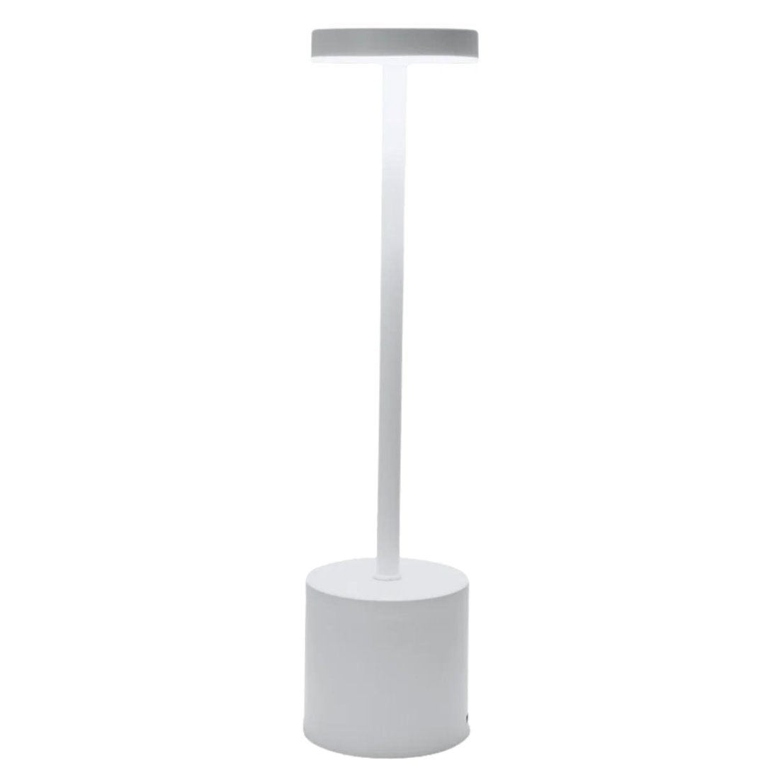 Luminária de Mesa Recarregável com Controle de Toque - Iluminação Moderna e Versátil Iluminação003 Cama Conforto Branco 