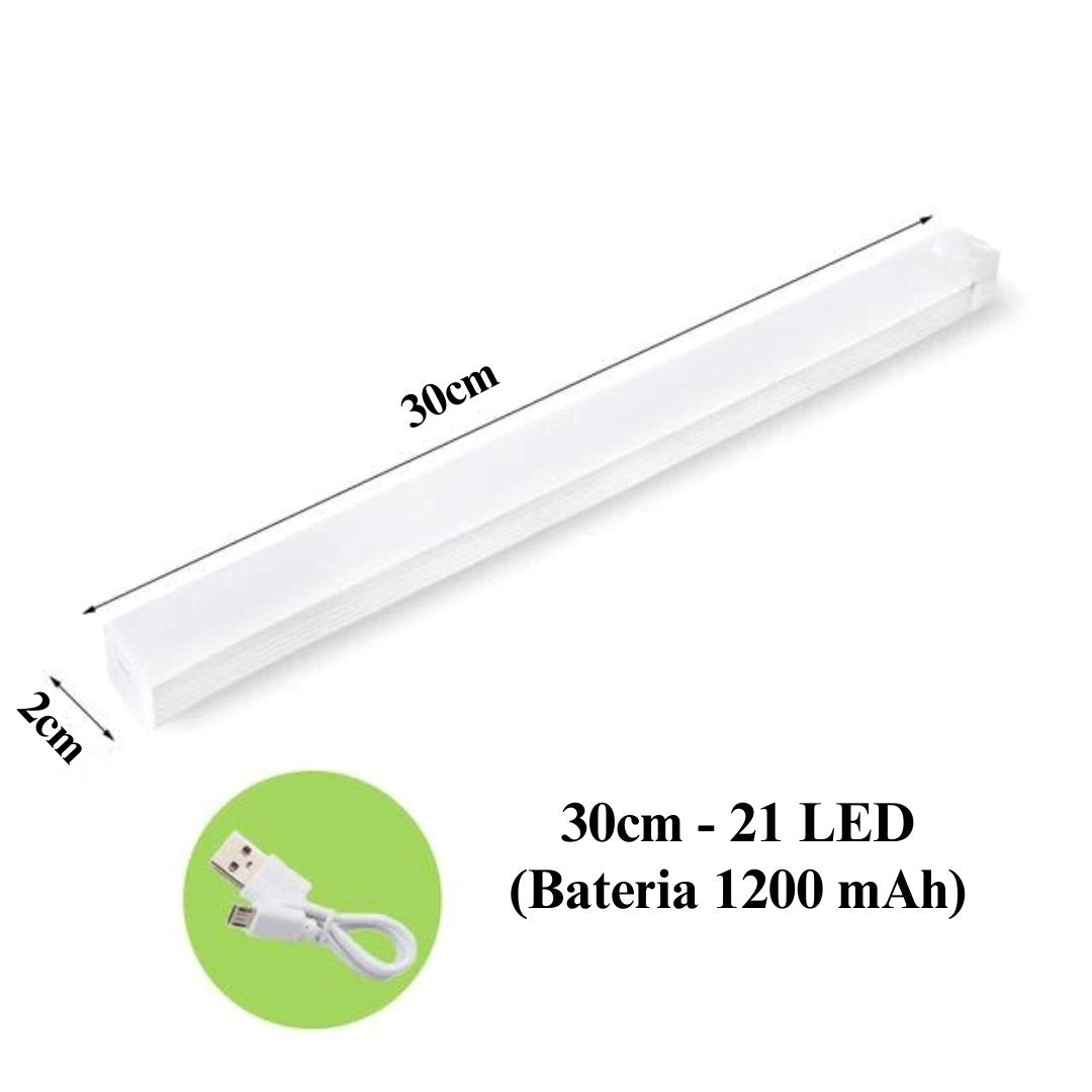 Luminária LED Recarregável com Sensor de Movimento - Iluminação Eficiente e Sem Fio Iluminação002 Cama Conforto 2 Unidades Luz Fria 
