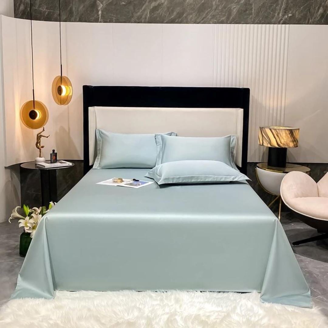 Luxo em Lençol 800 Fios - Algodão Egípcio Premium para Conforto Máximo e Ajuste Perfeito - Verde Estelar Roupa de Cama021 Cama Conforto Viúva (120x200cm) Verde Estelar 