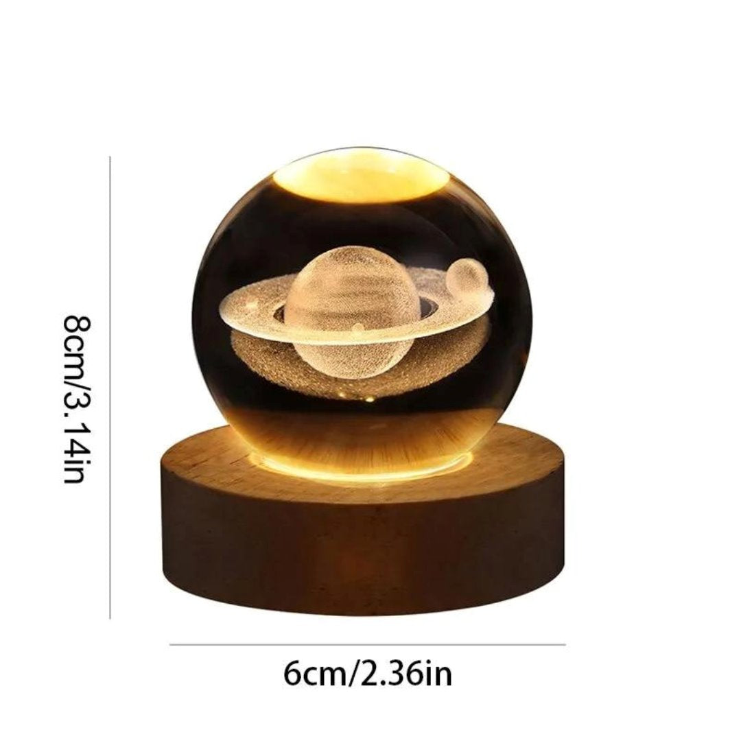 Luz Noturna Galáxia 3D - Lâmpada de Cristal Iluminação007 Cama Conforto 