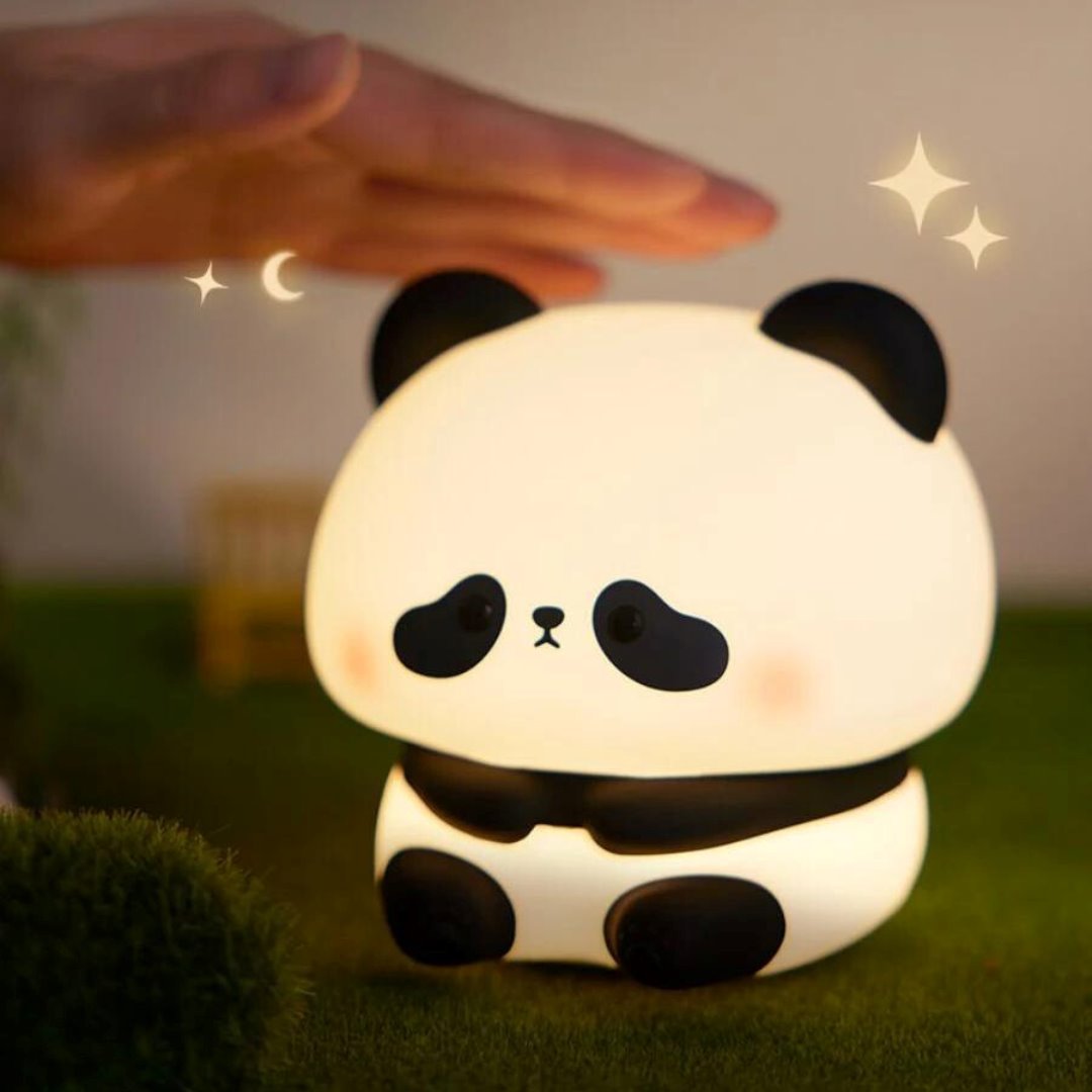 Luz Noturna LED Sensor de Toque USB Recarregável - Panda Iluminação016 Cama Conforto 