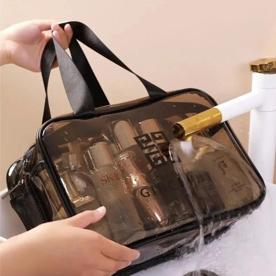 Necessaire Organizadora de Maquiagem Dupla Camada - Impermeável e Versátil Organizadores001 Cama Conforto 