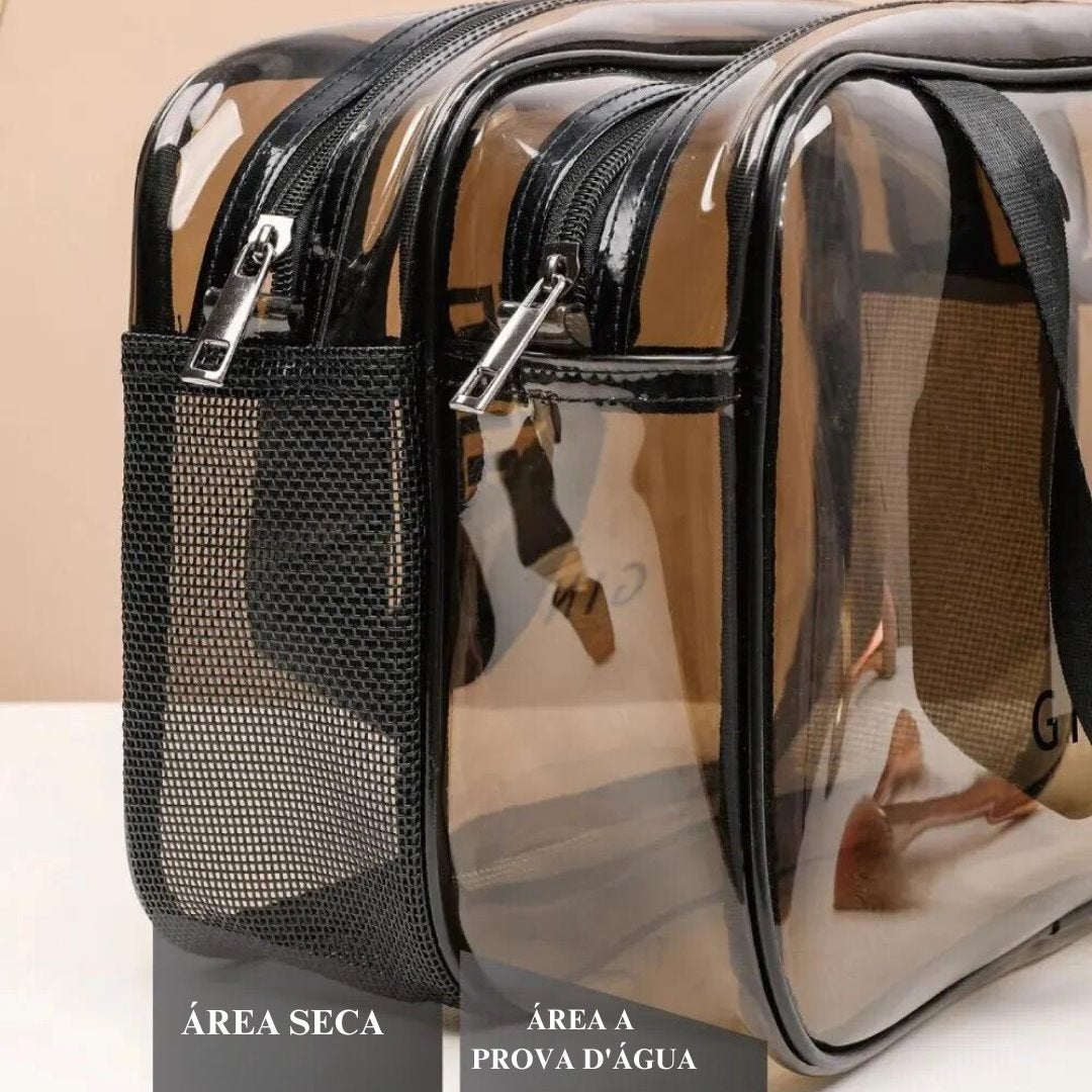 Necessaire Organizadora de Maquiagem Dupla Camada - Impermeável e Versátil Organizadores001 Cama Conforto 