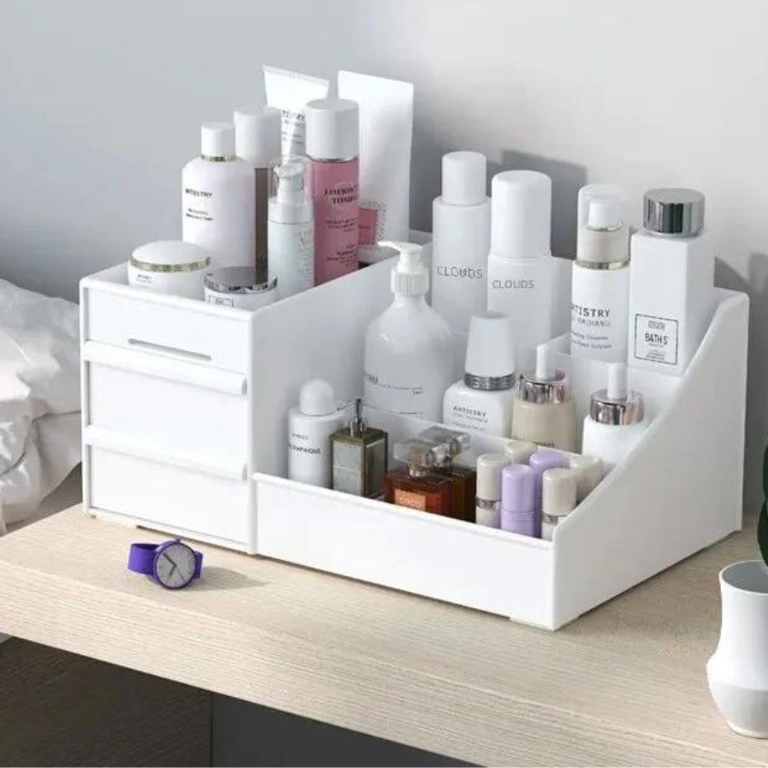 Organizador Multifuncional de Maquiagem e Skincare - Caixa de Armazenamento Elegante Organizadores005 Cama Conforto 