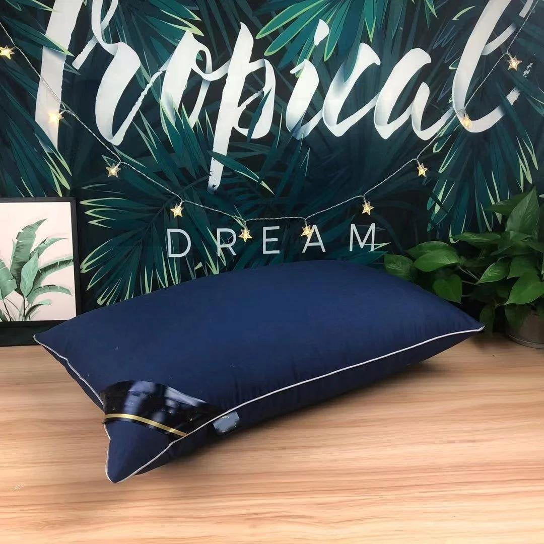 PillowSoft Branco Bounce Back: Almofada 5 Estrelas para Adultos, Macia e Confortável, 100% Algodão Travesseiros011 Cama Conforto Azul Escuro 