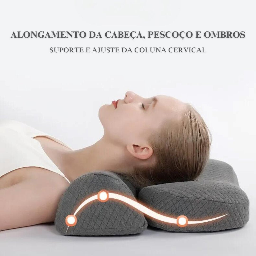 Travesseiro Cervical Ergonômico - Sono Profundo e Saúde da Coluna Garantidos Travesseiros001 Cama Conforto 