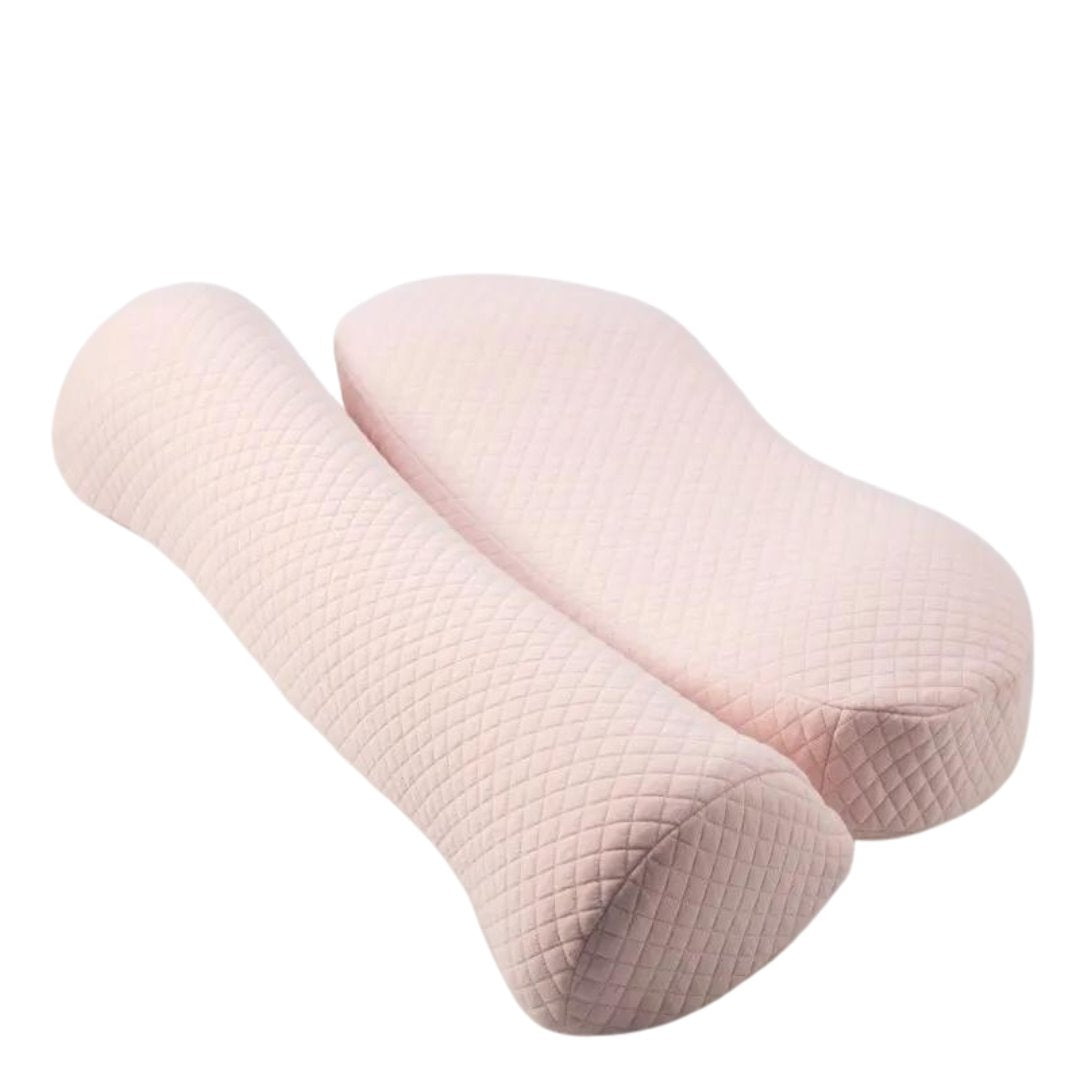 Travesseiro Cervical Ergonômico - Sono Profundo e Saúde da Coluna Garantidos Travesseiros001 Cama Conforto Rosa 