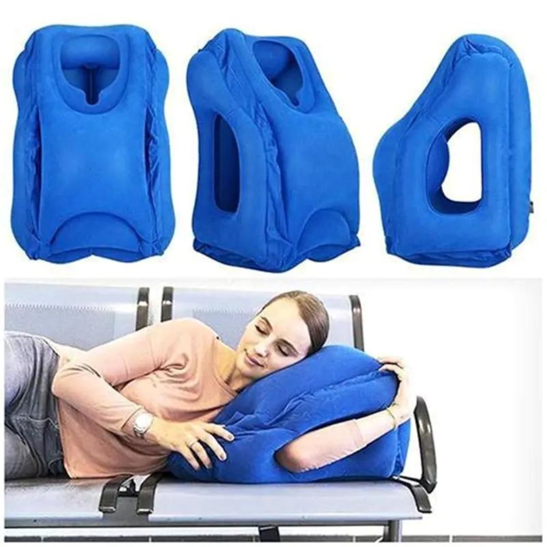 Travesseiro de Dormir Inflável: Conforto Portátil para Viagens Travesseiros008 Cama Conforto 