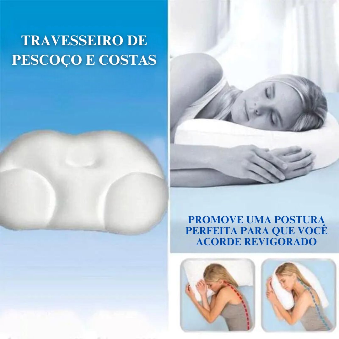 Travesseiro Ergonômico Oval de Espuma - Conforto Personalizado Travesseiros002 Cama Conforto 